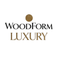 Woodform Luxury parduotuvės logotipas – prabangi medinė sporto įranga