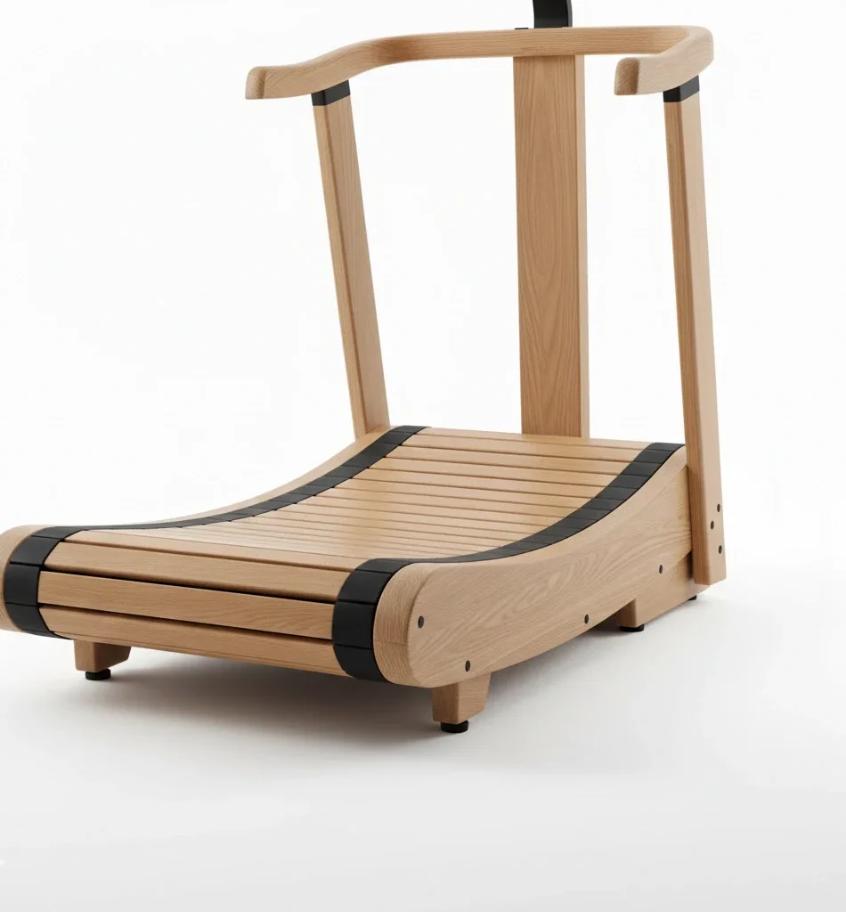 Iš šono medinis bėgimo takelis TOORX WalkingPad G